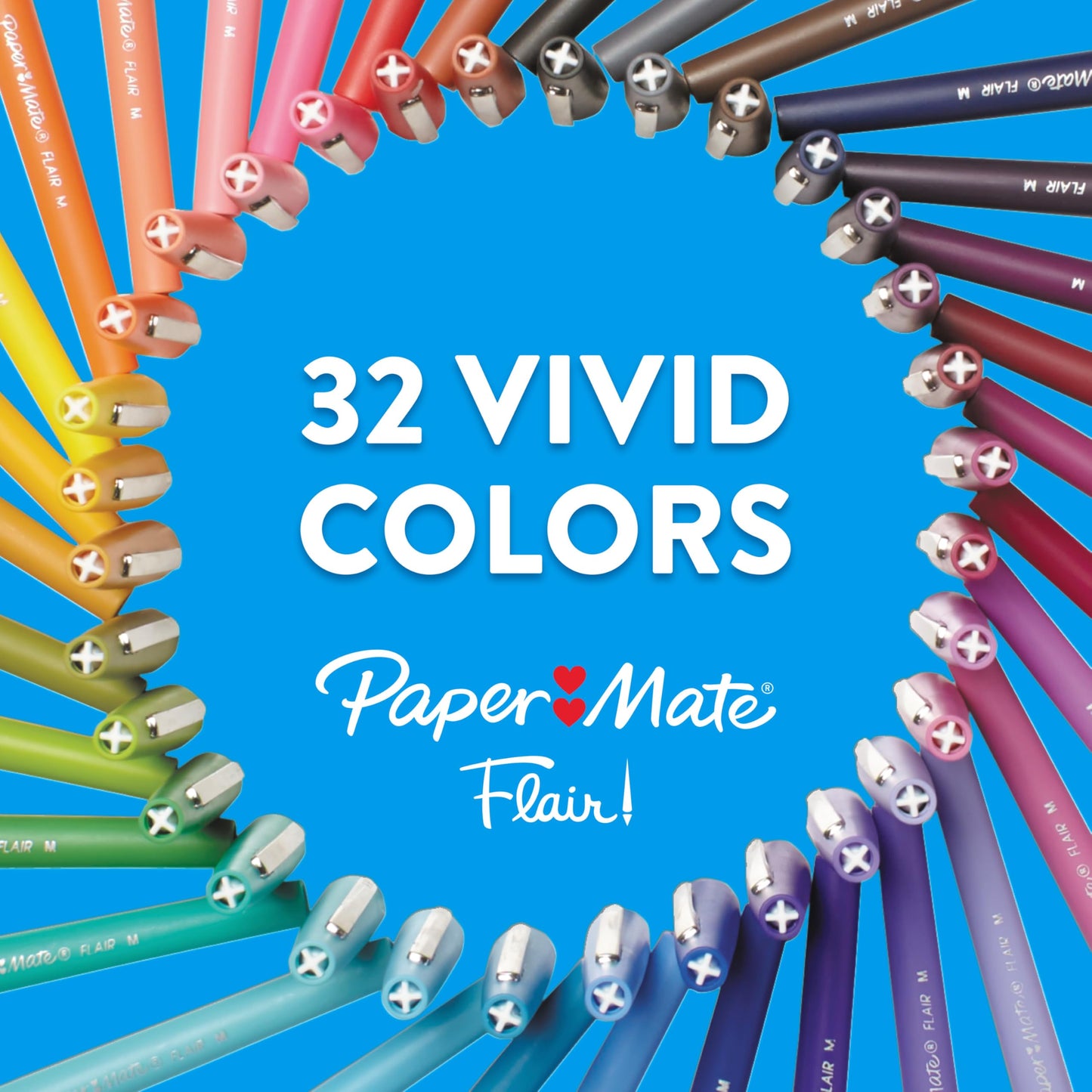 Paper Mate Flair Felt Tip Pens, Medium Point (0.7mm), 24 Count - Back to School, Teacher Supplies, Arts & Crafts