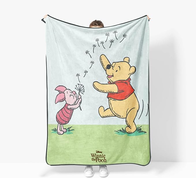 Jay Franco Kids Plush Throw Blanket â Soft & Cozy Fleece Throw for Bedroom & Couch Décor, Official Licensed Product, Multi - Winnie The Pooh, 46x60 - Throw Blanket