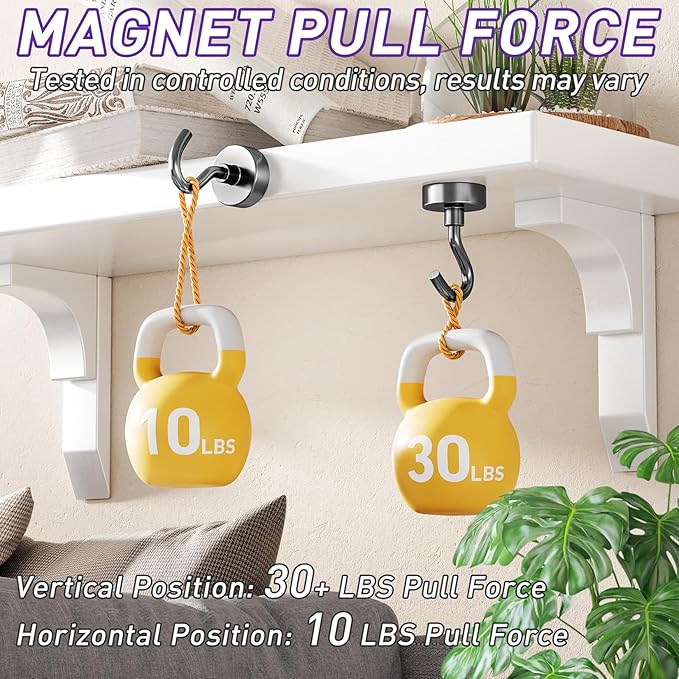 40 Pack Magnetic Hooks for 2026 Cruise Cabins Beach Vacation 30lbs+ Heavy Duty Magnet with Hook Metal Magnetic Hooks for Kitchen Fridge Grills Hanging Magnet Hooks for Classroom Locker Whiteboard