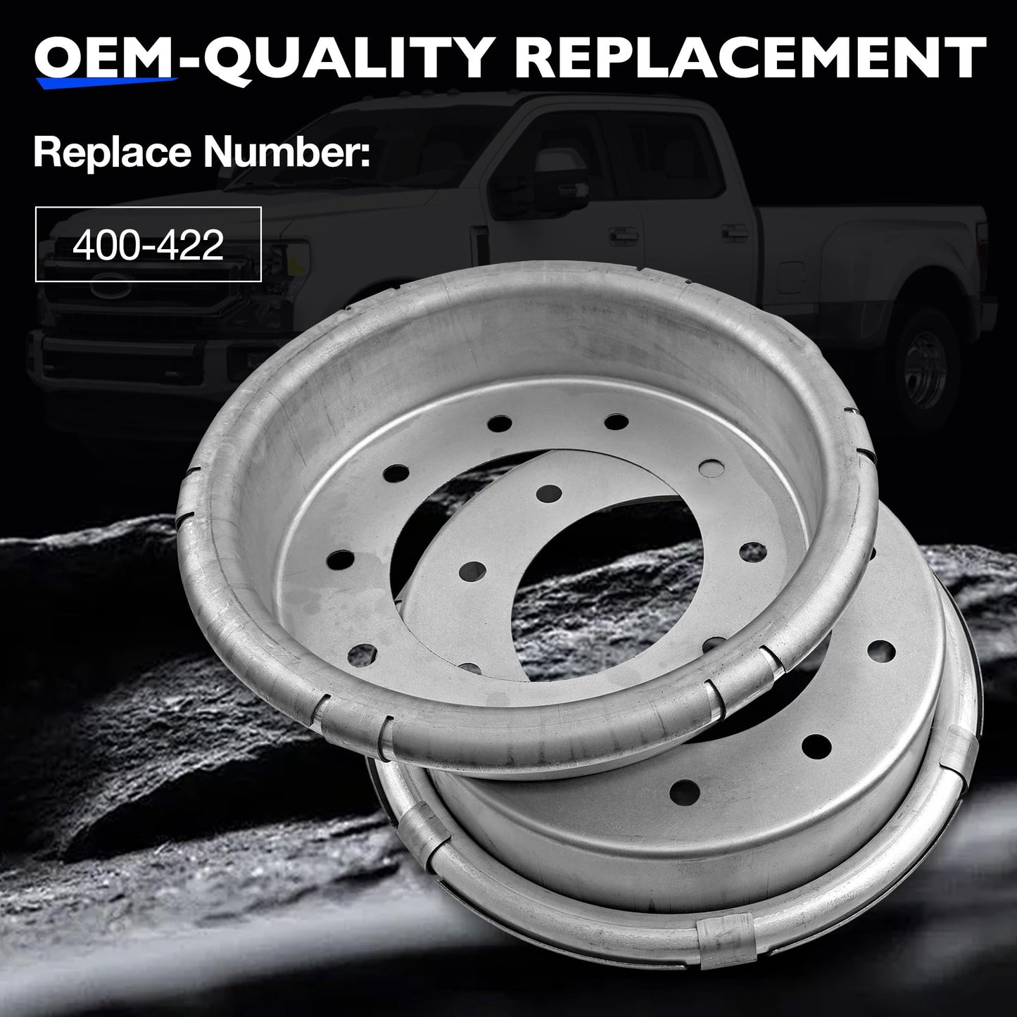 Misakomo 400-422 Wheel Balancers for 19.5” Wheels Compatible with Ford F-450/F-550 (2005+), Automatic Steer Wheel Aluminum Balancers for Light Duty Truck