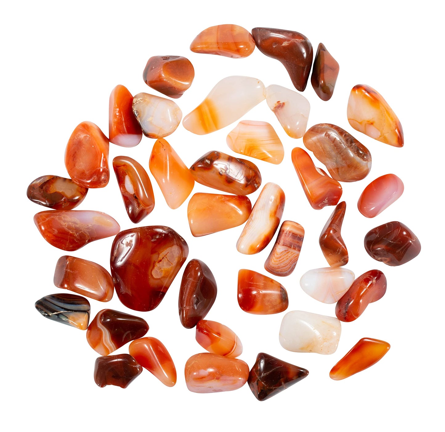 The Chrysalis Stone | Tumbled Stones | Carnelian | 1/2 LB | Bulk Crystals, Healing Stones, Spiritual Gifts for Women, Reiki, Chakra, Witchcraft, Yoga, Meditation Accessories