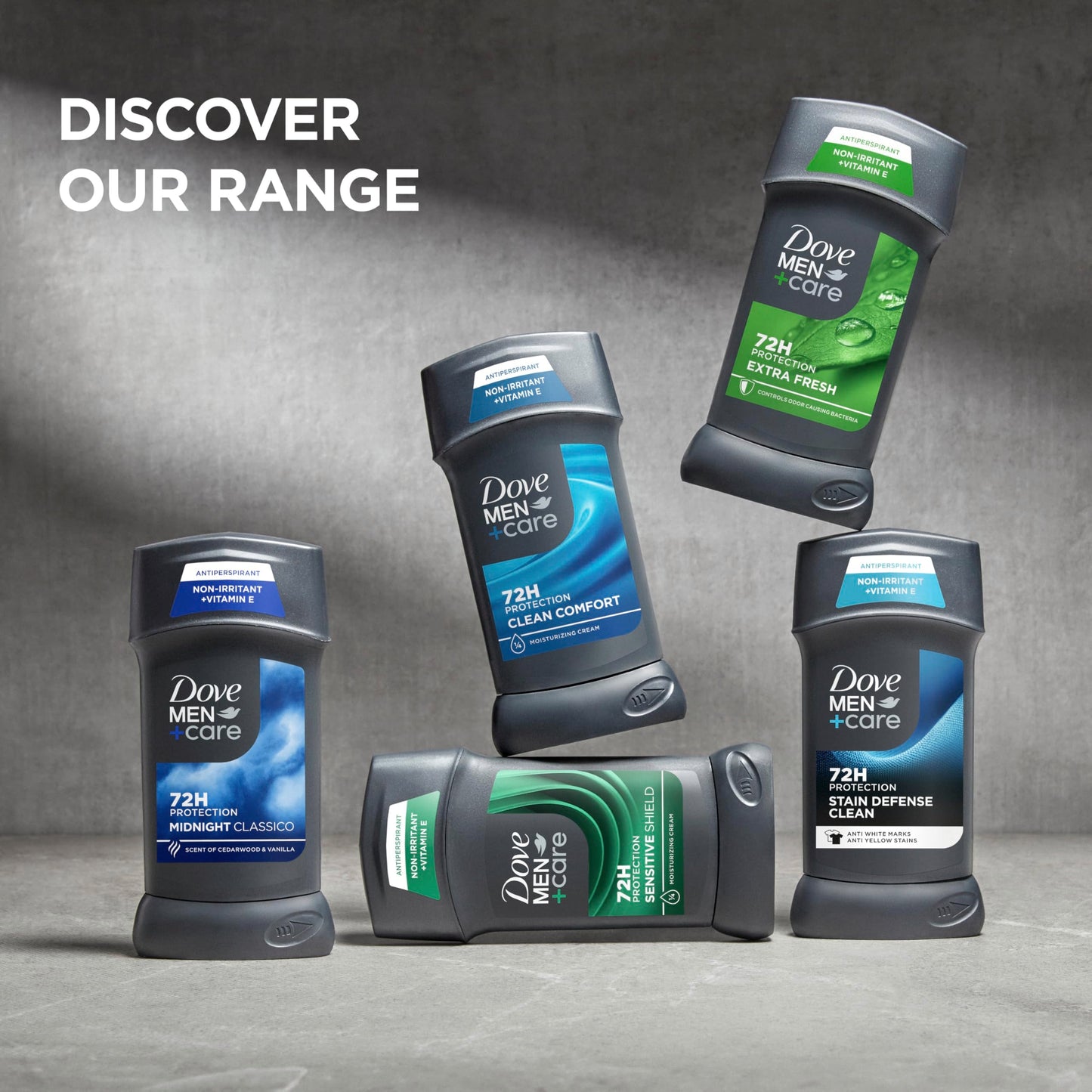 Dove Men+Care Clean Comfort Antiperspirant, 36-Pack – Men’s Mini Deodorant, Travel Size, Bulk, 72H Protection, 0.5 Oz Ea