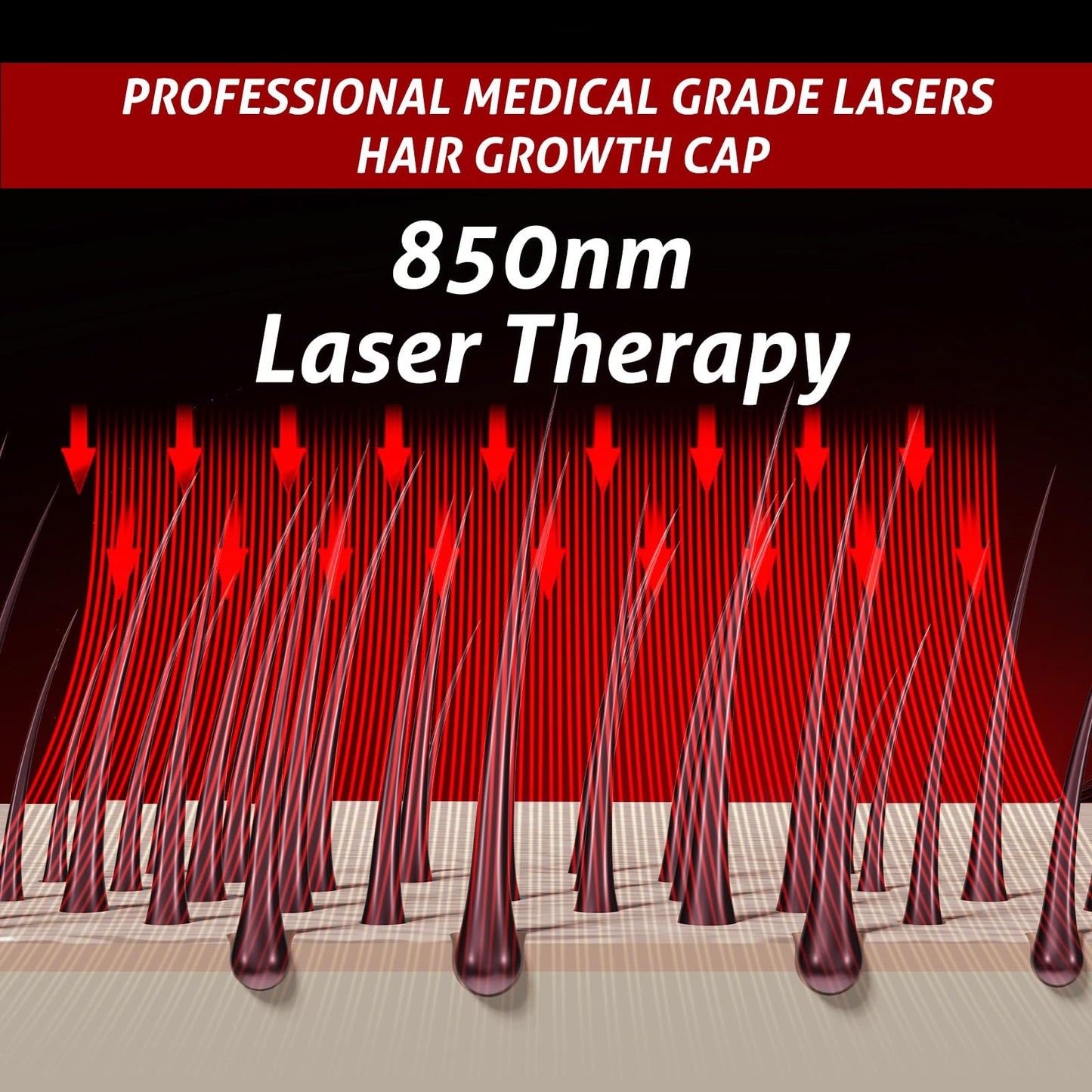 Laser Cap, Laser Red Light Therapy for Hair Growth System, Hair Thinning & Alopecia Treatment for Men & Women, Laser Cap for Hair Regrowth Stimulates Denser Fuller Hair