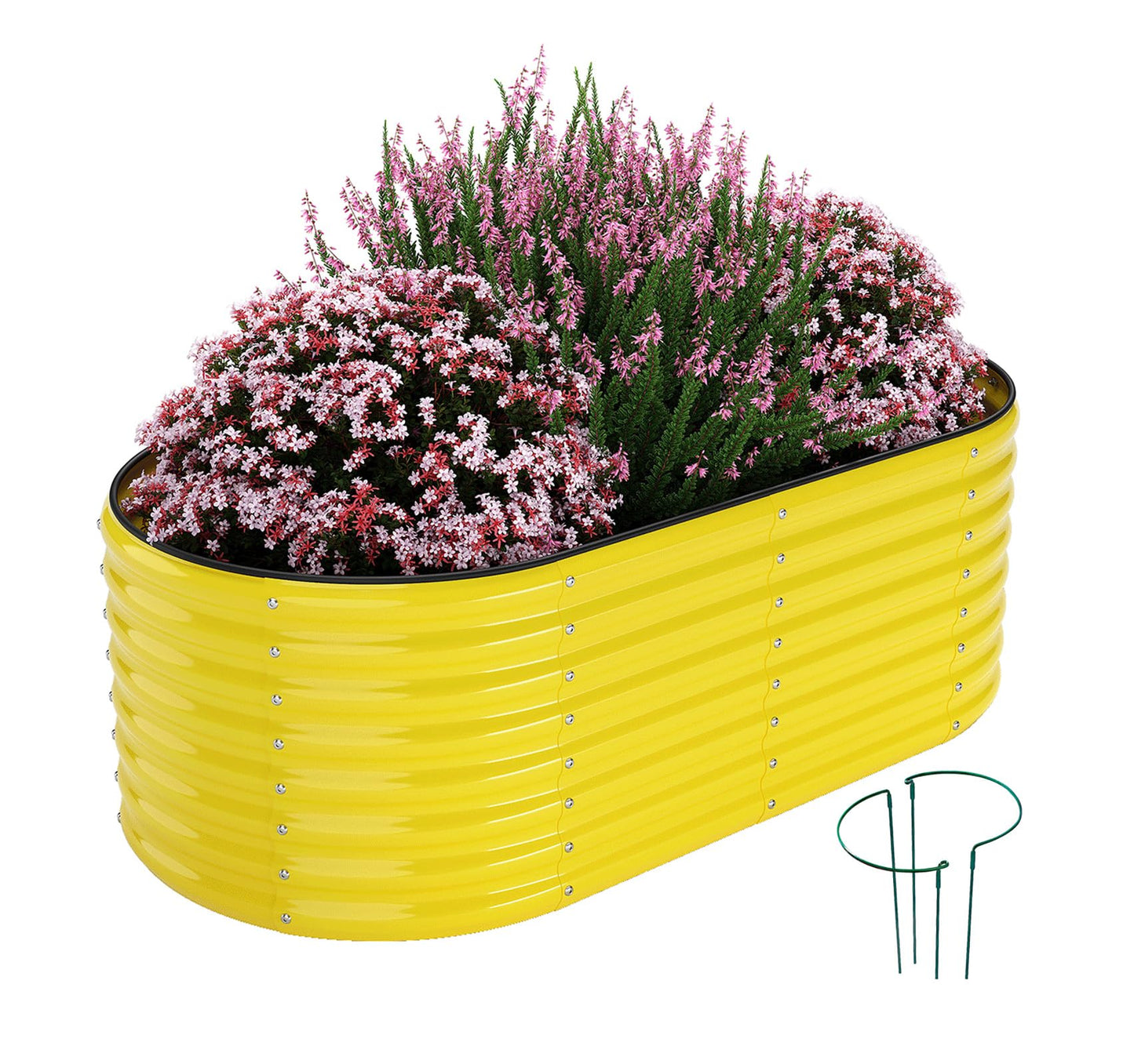 Galvanized Metal Planter Raised Garden Bed Kit for Gardening Outdoorï¼6x3x2ft Planter Grow Garden Box Raised Flower Bedï¼Long Vegetable Clearance Herb Raised Garden Beds For Container Gardening