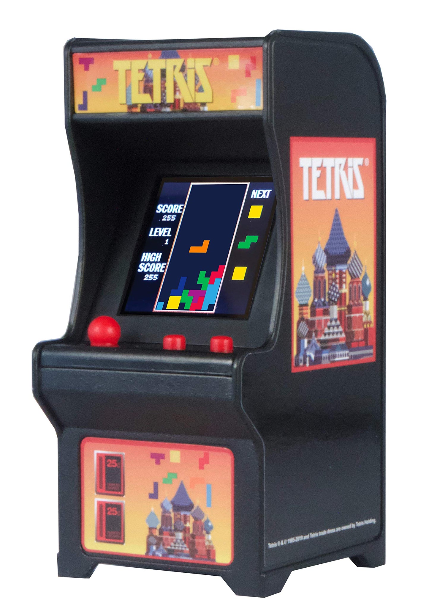 Tiny Arcade Tetris Mini Retro Game (3.5"): Playable Handheld Arcade Machine w/ Real Gameplay & Sound - Classic 1980's Video Game (Ages 8+)