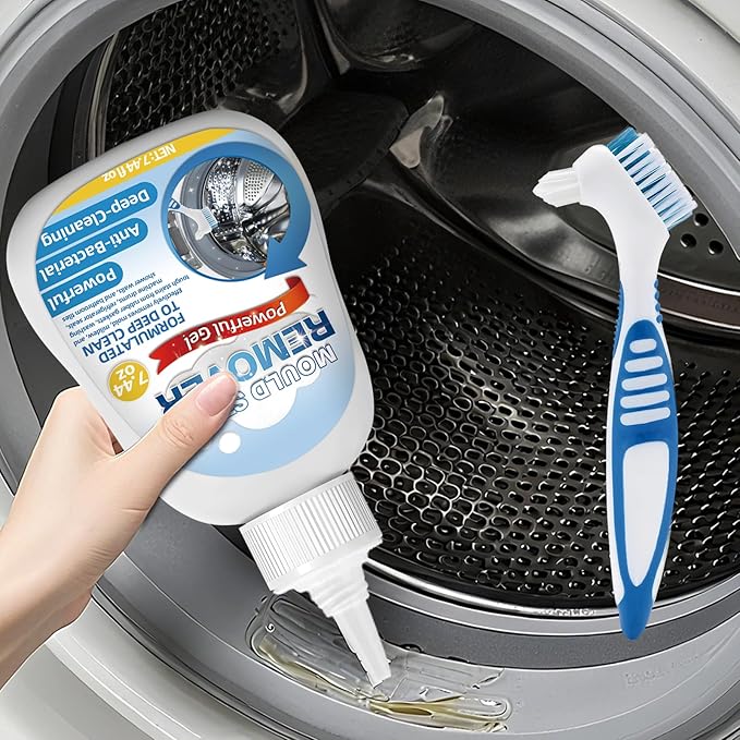 Mold Remover Gel 8 Fl Oz â Deep Cleaning Gel for Washing Machine Gasket, Bathroom Mold, Tile Grout, Shower, Sink & Caulk â All-Purpose Household Mold & Stain Cleaner