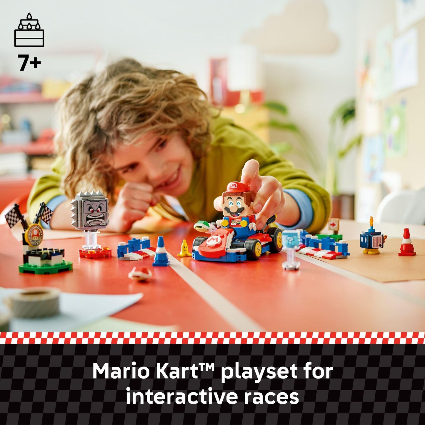 LEGO Super Mario: Mario Kart – Interactive Mario & Standard Kart Building Toy - Pretend Play Racing Playset for Boys & Girls, Ages 7+ - Gift for Christmas - 72043