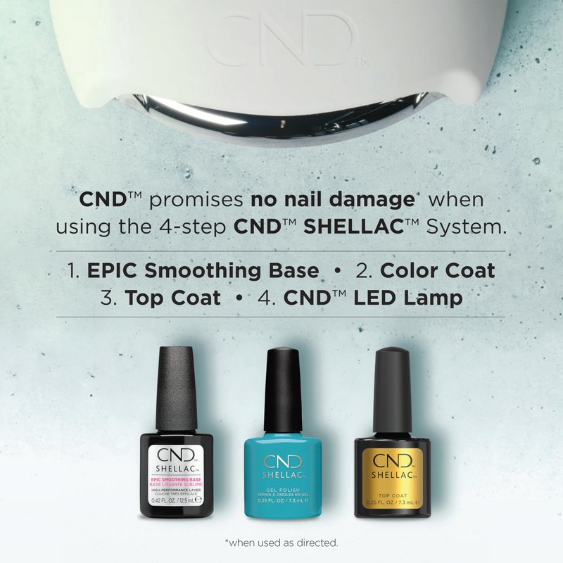 CND Shellac Gel Nail Polish, Long-lasting NailPaint Color with Curve-hugging Brush, Blue Polish, 0.25 fl oz