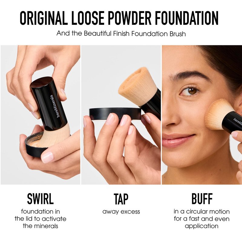 Original Loose Powder Foundation SPF 15, Fair Ivory 02, Vegan, Cruelty-Free & Dermatologist-Tested