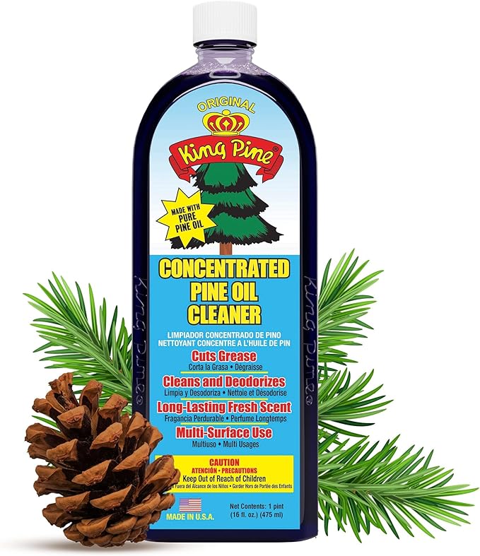 King Pine Concentrated Pine Oil Multi-Surface Cleaner Industrial Strength, Original Black, 16 Fl Oz