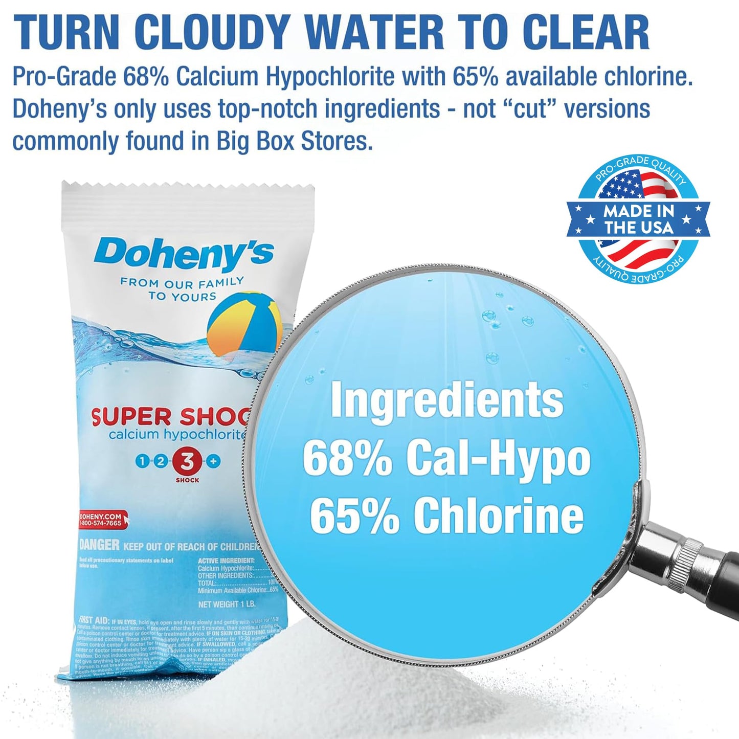 Doheny's Super Pool Shock 12 x 1 Lb Bags