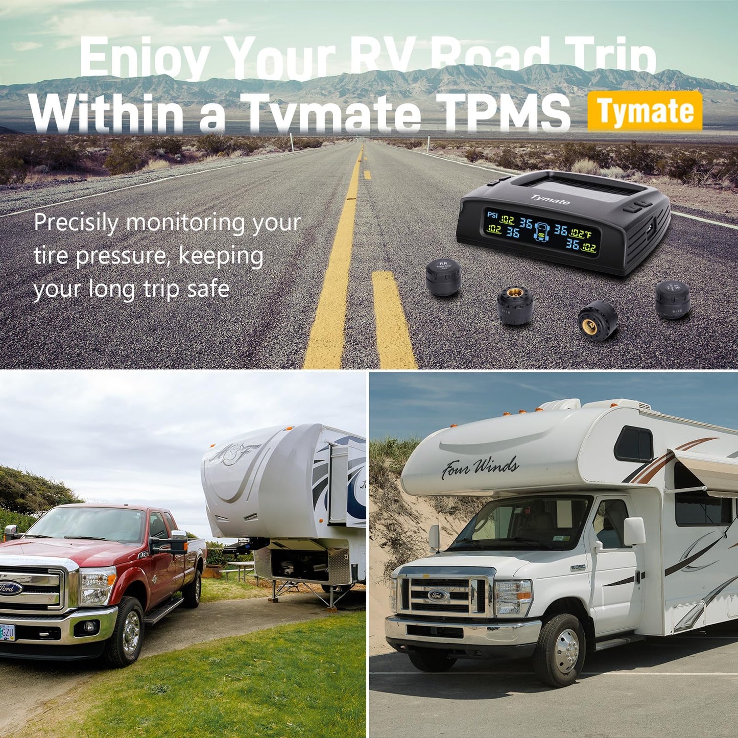 Tymate TM2 TPMS(4 sensors) + 1 Spare Sensor Bundle
