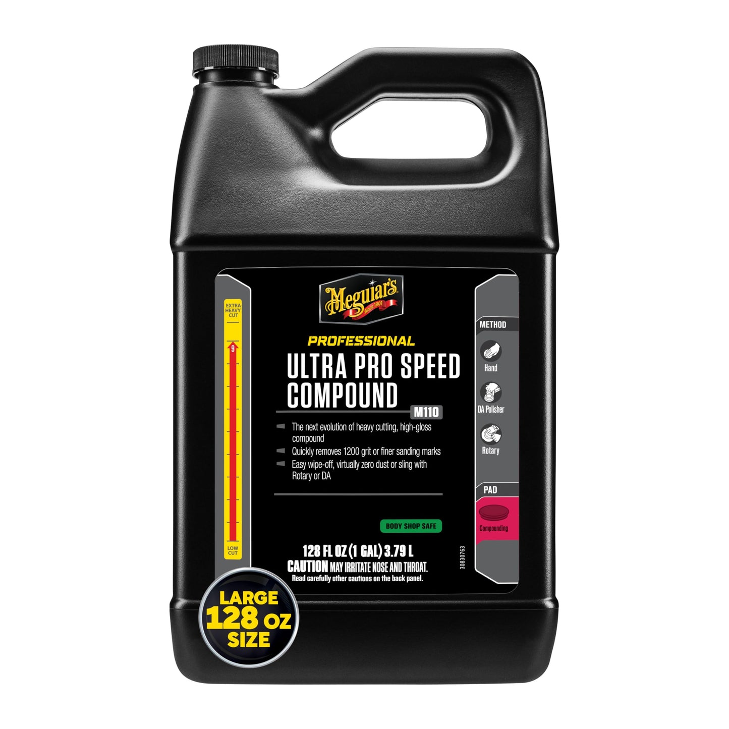 Meguiar's Professional Ultra Pro Speed Compound M11001 - Pro Paint Correction Compound, Fast and Even Cut for a High Gloss Finish - Incredible Results by DA Polisher or Rotary, 128 Oz, 1 Gallon