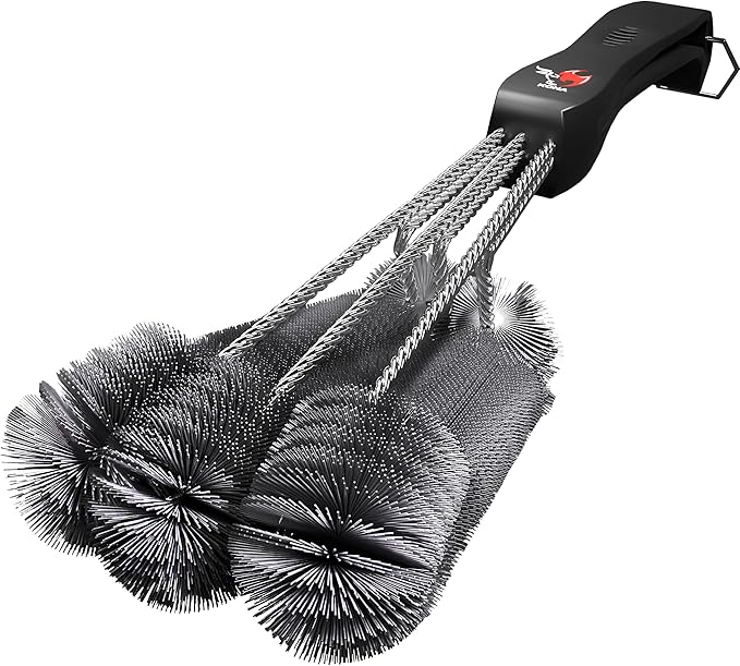 Kona 360 Clean Grill Brush â Powerful Grill Cleaner & BBQ Grill Brush for Outdoor Grill â Safe, Bristle BBQ Brush Grill Scraper, Accessory for Easy 30 Second Grill Cleaning - 18 Inch Long Handle