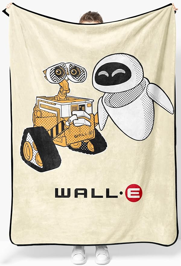 Jay Franco Kids Plush Throw Blanket â Soft & Cozy Fleece Throw for Bedroom & Couch Décor, Official Licensed Product, Beige - Wall-E, 46x60 - Throw Blanket