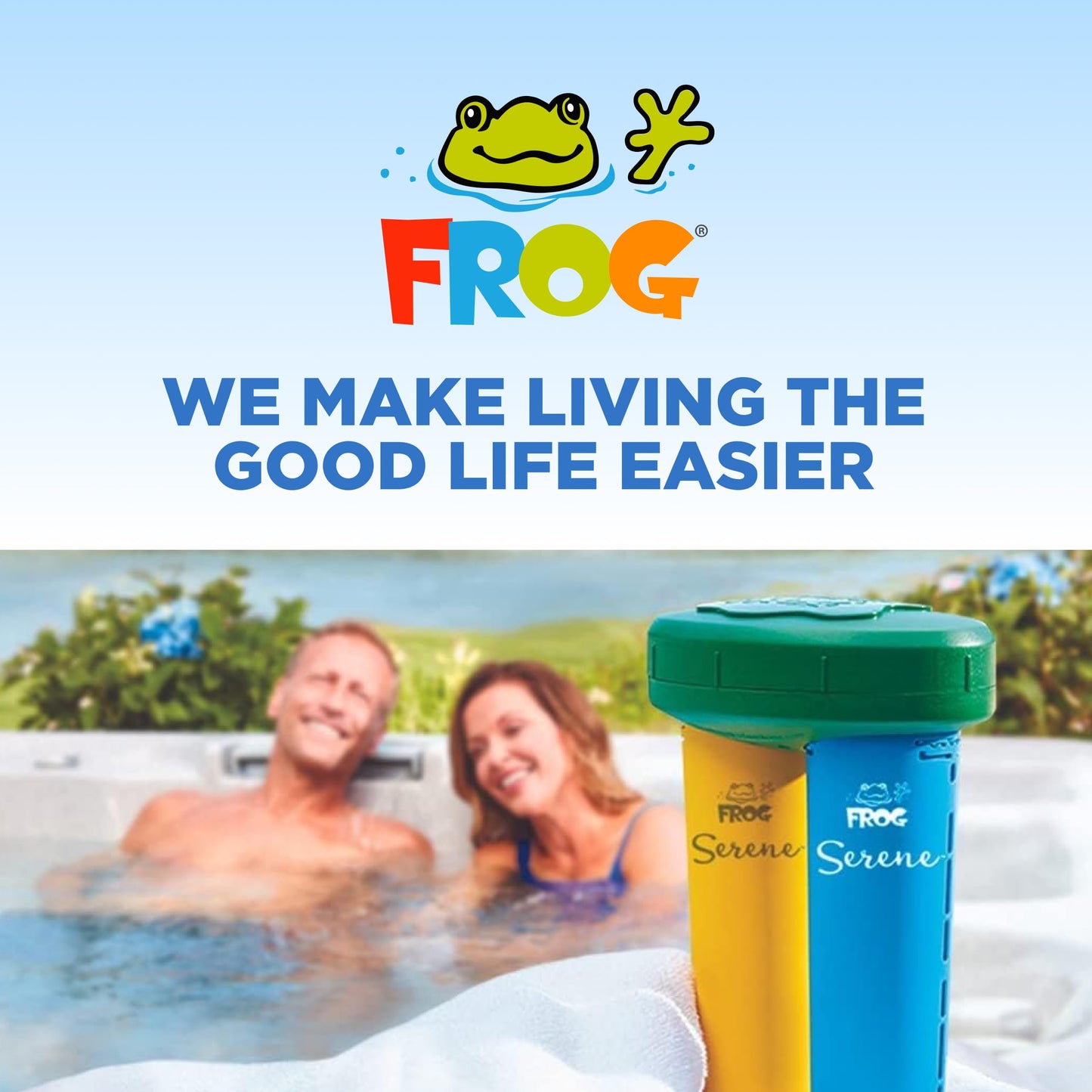 FROG Serene Replacement Mineral Cartridges for use with Hot Tub FROG Serene Floating Sanitizing System - Prefilled for Quick & Easy Hot Tub Maintenance - 2 Pack