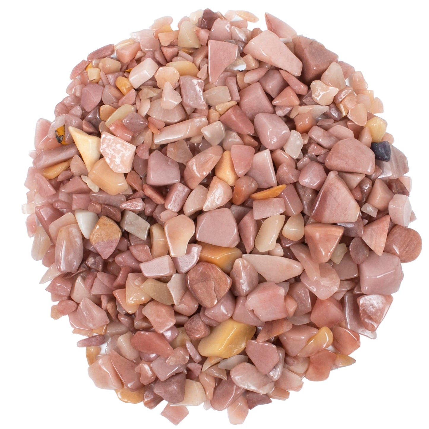 Crocon 1/2 LB Crushed Pink Opal Chips Bulk Stones 1100+ Carats Natural Quartz Pieces Irregular Shape Gemstones for House Warming Gifts New Home and Chakra healing crystals Home Dcor gifts for women