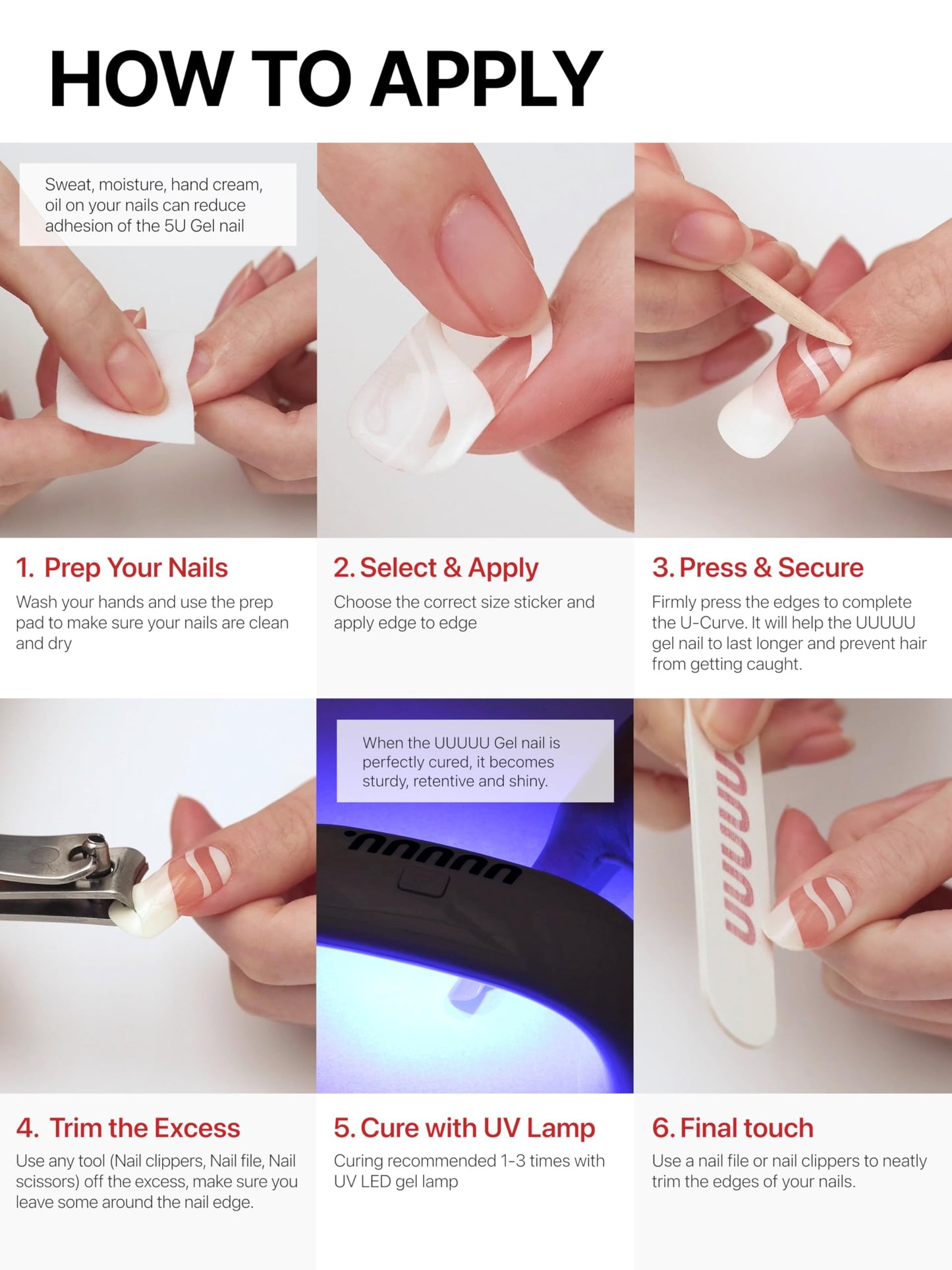 UUUUUU Semi Cured Gel Nail Strips | Salon-Quality | UV Free Gel Nail Wraps for Women | Easy Peel&Stick | Long-Lasting up to 14 Days | 28 Strips Set+File & Wipes | Gift-Ready (UGN160 Tropical Juice)