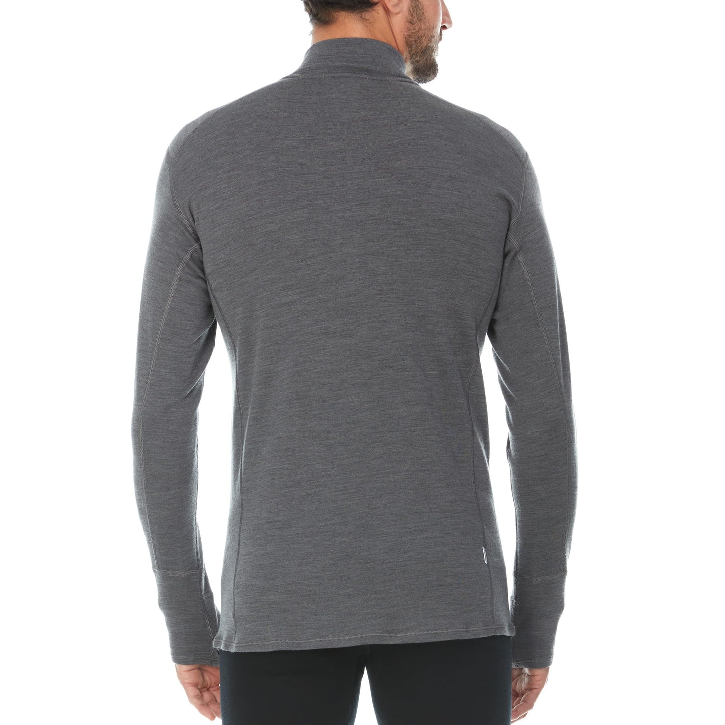 100% Merino Wool - Men’s Midweight Quarter Zip - Warm Pullover - Midlayer - Charcoal Gray - Medium