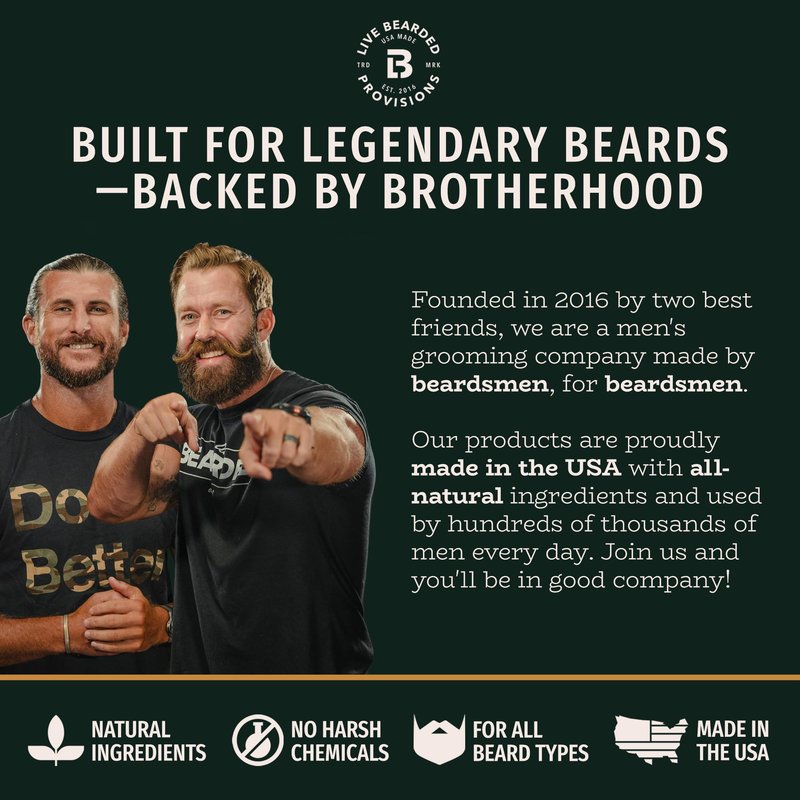 Live Bearded All-Natural Bar Soap for Men, 6-Pack of 5 oz - Made in the USA - Exfoliates and Moisturizes - Charcoal, Pumice, Shea Butter | Executive Scent - Cedar, Vanilla