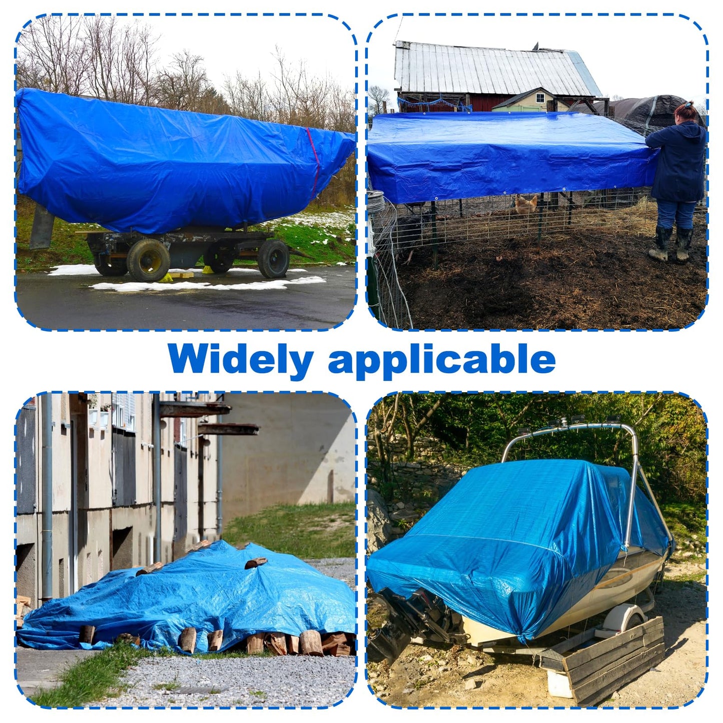 YEXEXINM 16 x 16 Ft Pool Ground Cloths,Swimming Pool Waterproof PE Swimming Pool Liner Pad for Protect Above Ground Pool Blanket for 8ft to 15ft Frame Above Ground Pools Accessories Prevents Punctures