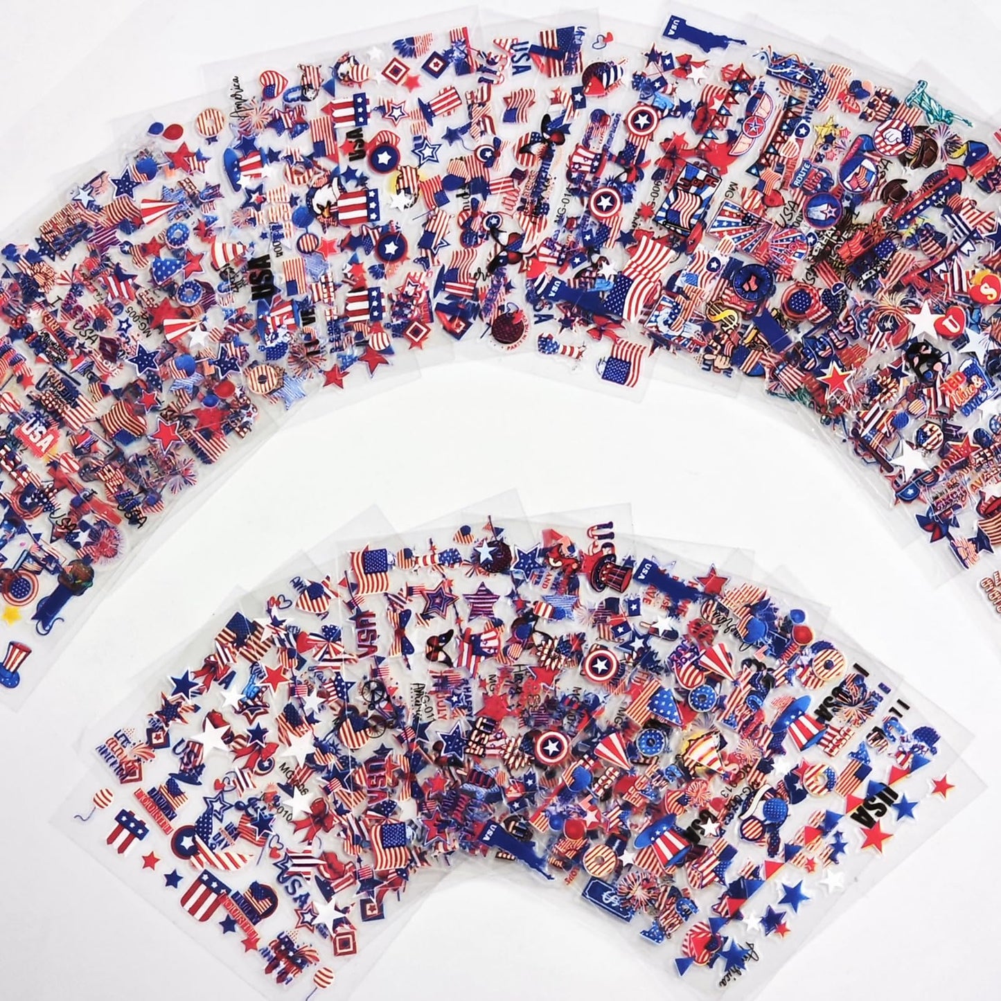 30 Sheets 4th of July Nail Stickers for Nail Art Independence Day Nails Art Stickers 3D Self Adhesive American Flag Stars Letters Fireworks Nails Decals Fourth of July Design Sticker for Women