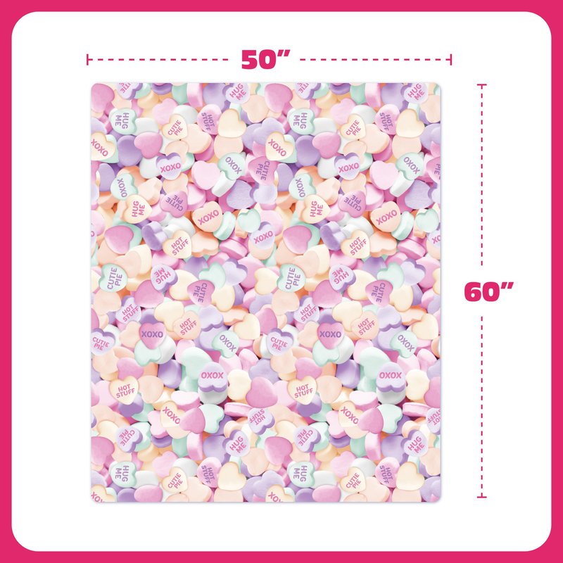Cozy Concepts Co. Hearts Comfort Blanket by Relatable – Valentine’s Day Gift for Kids & Friends, Super Soft Plush Throw for Teens, Cozy Dorm & Bedroom Decor
