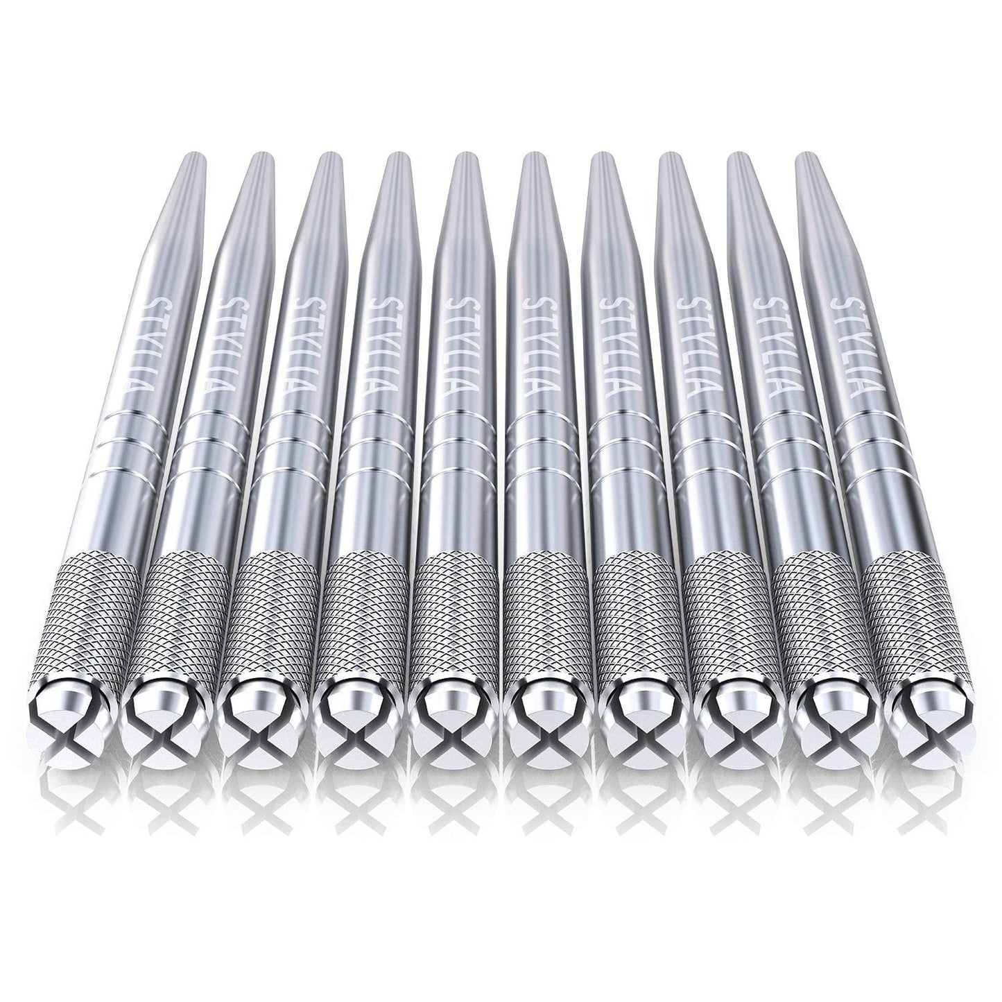 20 Piece Microblading Pens Kit, Disposable Aluminum Handles For Permanent Makeup Eyebrow, Professional Microblade Supplies Pen Tool For Fuller Lush Brows with Lock-Pin and Ergonomic Grip