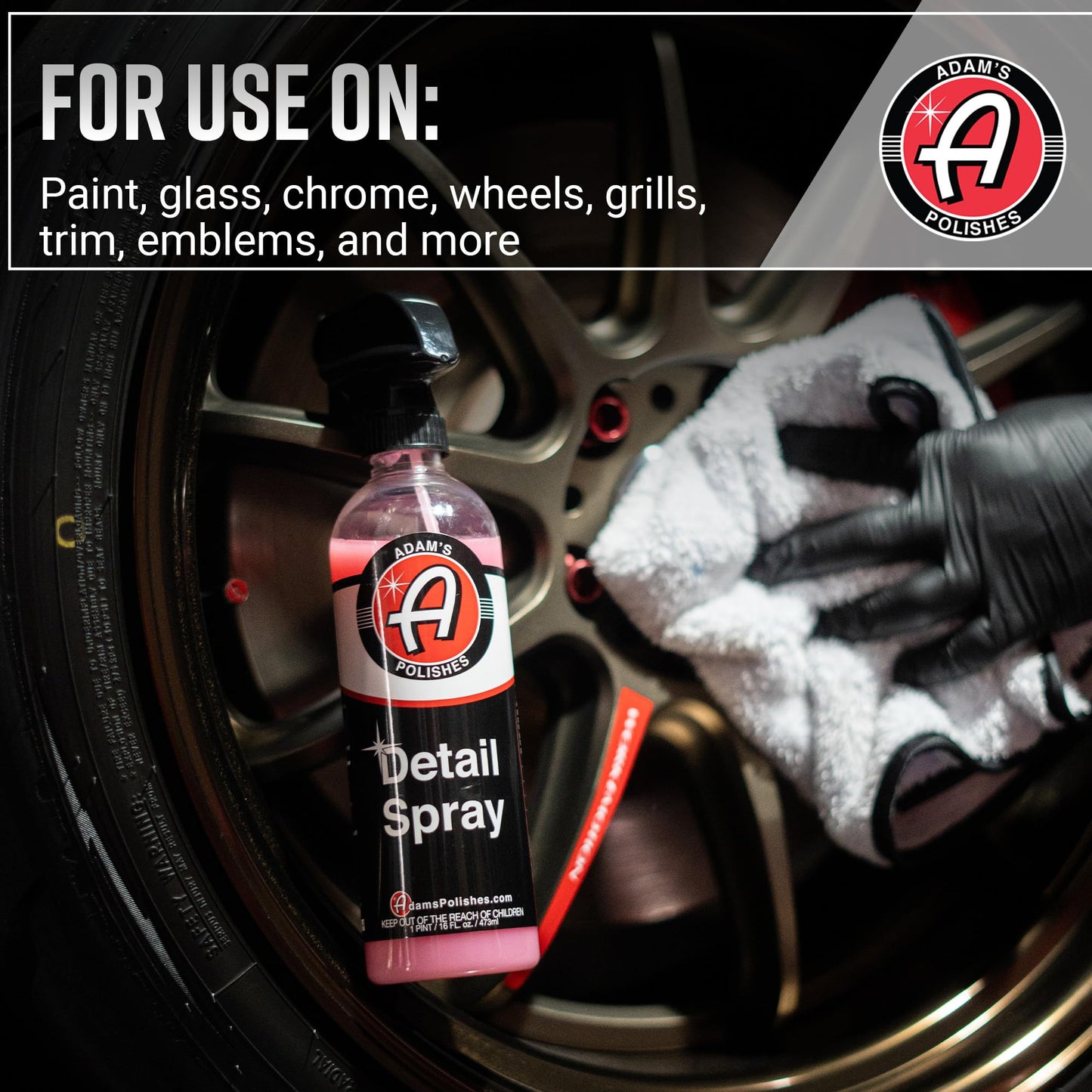 Adam's Detail Spray (2-Pack) - Quick Waterless Detailer Spray for Car Detailing, Washing, Polishing & Vehicle Claying