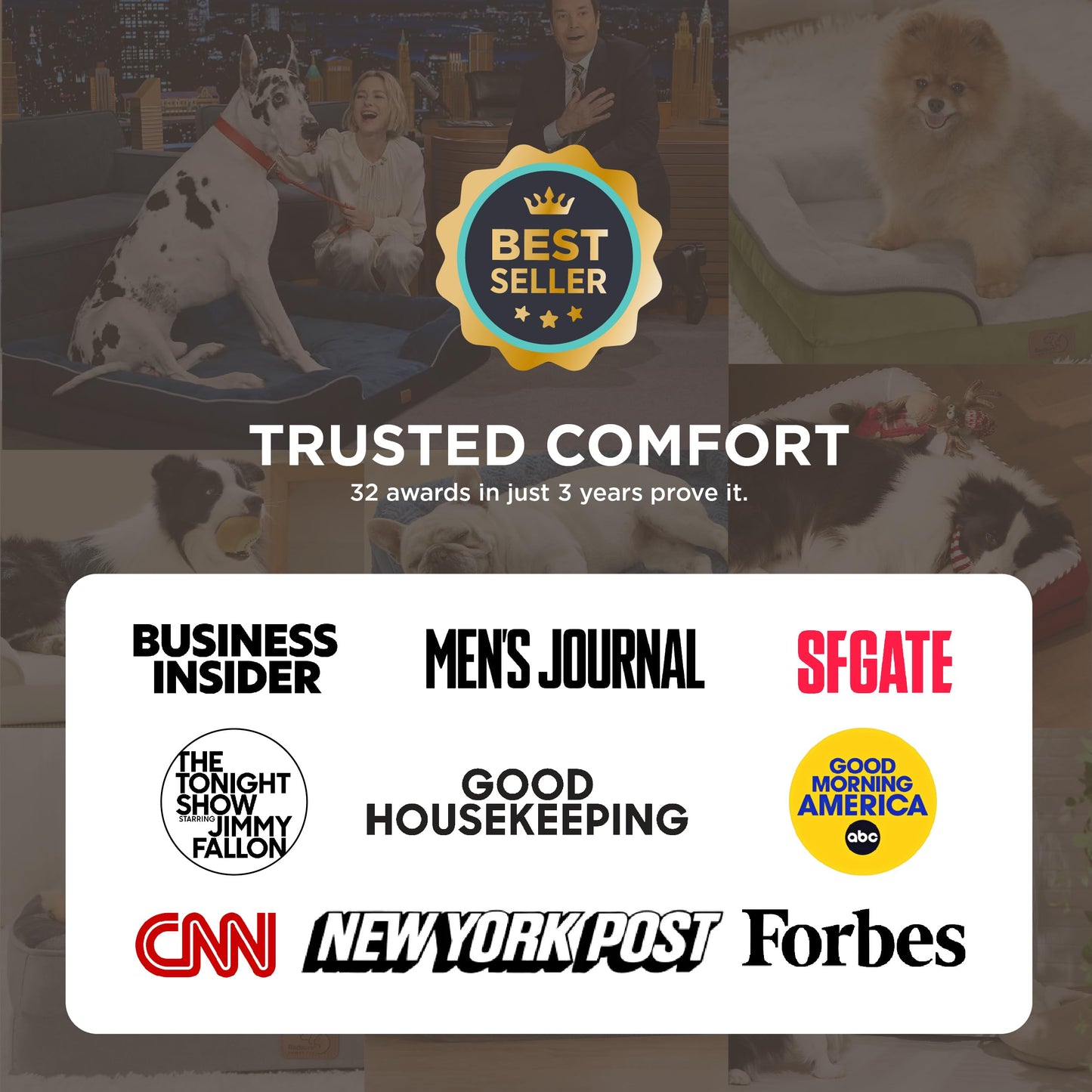 Bedsure XXL Orthopedic Dog Bed for Extra Large Dogs - Washable Giant Dog Cat Bed Waterproof, Comfort Dogs Couch Sofa with Washable Removable Cover, Pet Bed with Nonskid Bottom, Grey, 52"