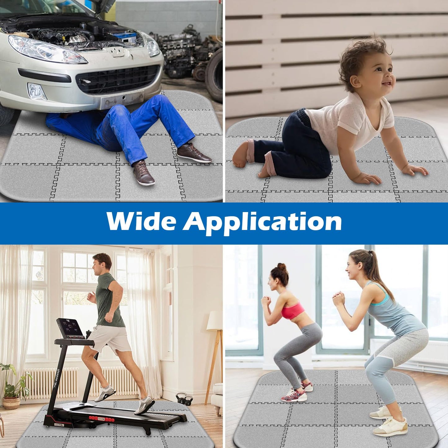 85 * 85 Inch Hot Tub Mat,Inflatable Hot Tub Accessories,Extra Thick Large Hot Tub Eva Foam Pad Padding Foundation for Outdoor Indoor,Portable Spa Pool Accessories Ground Base Flooring Mat Protector