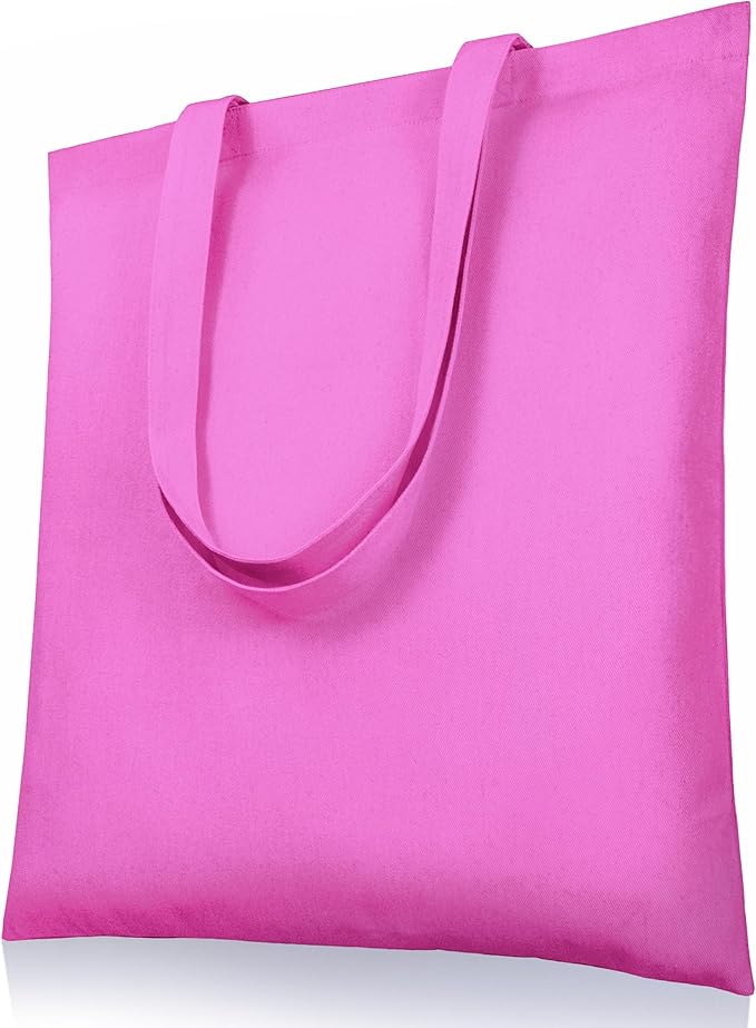 Phicorn Canvas Tote Bags, 15 x 16 in â 100% Cotton Blank Reusable Grocery & Craft Tote Bag with Long Handles