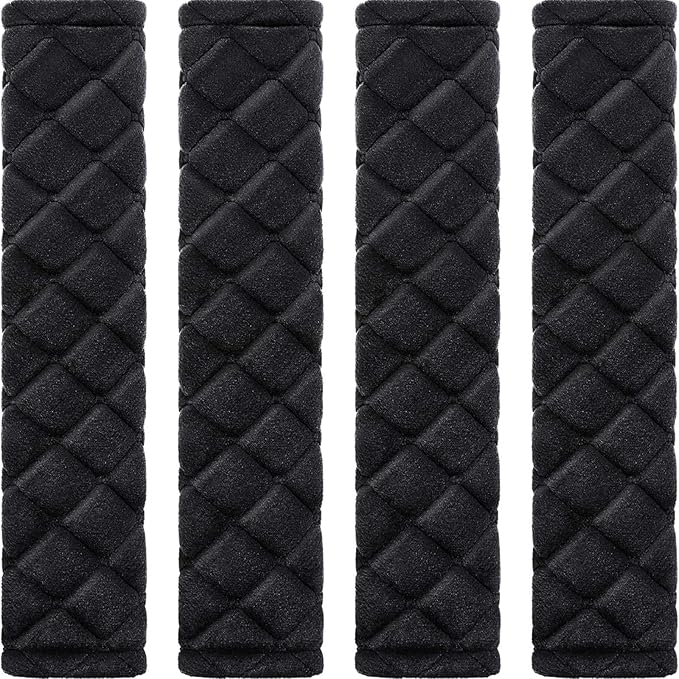 Tatuo 4 Pack Seat Belt Cover Extra Long Seat Belt Pads for Car Soft Comfort Shoulder Strap Covers Harness Pads Helps Protect Your Neck and Shoulder(11.8 Inch,Black)