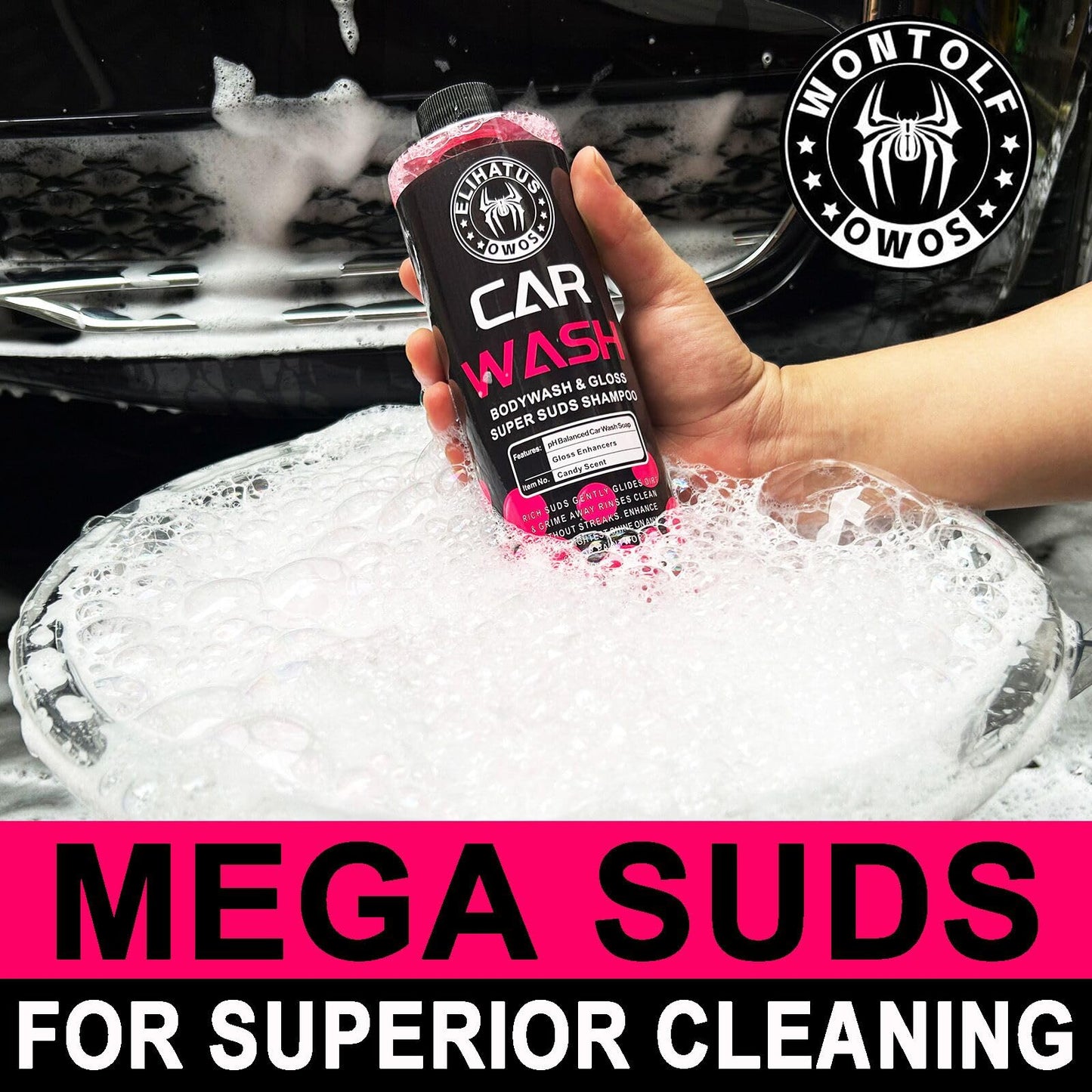 Wontolf Complete Car Clay Bar Auto Detailing Kit, Clay Luber, Butter Wet Wax, Car Wash Soap - Premium Grade Clay System Car Washing Detailing Kit- Maximum Gloss & Unsurpassed Slickness(19 Items)