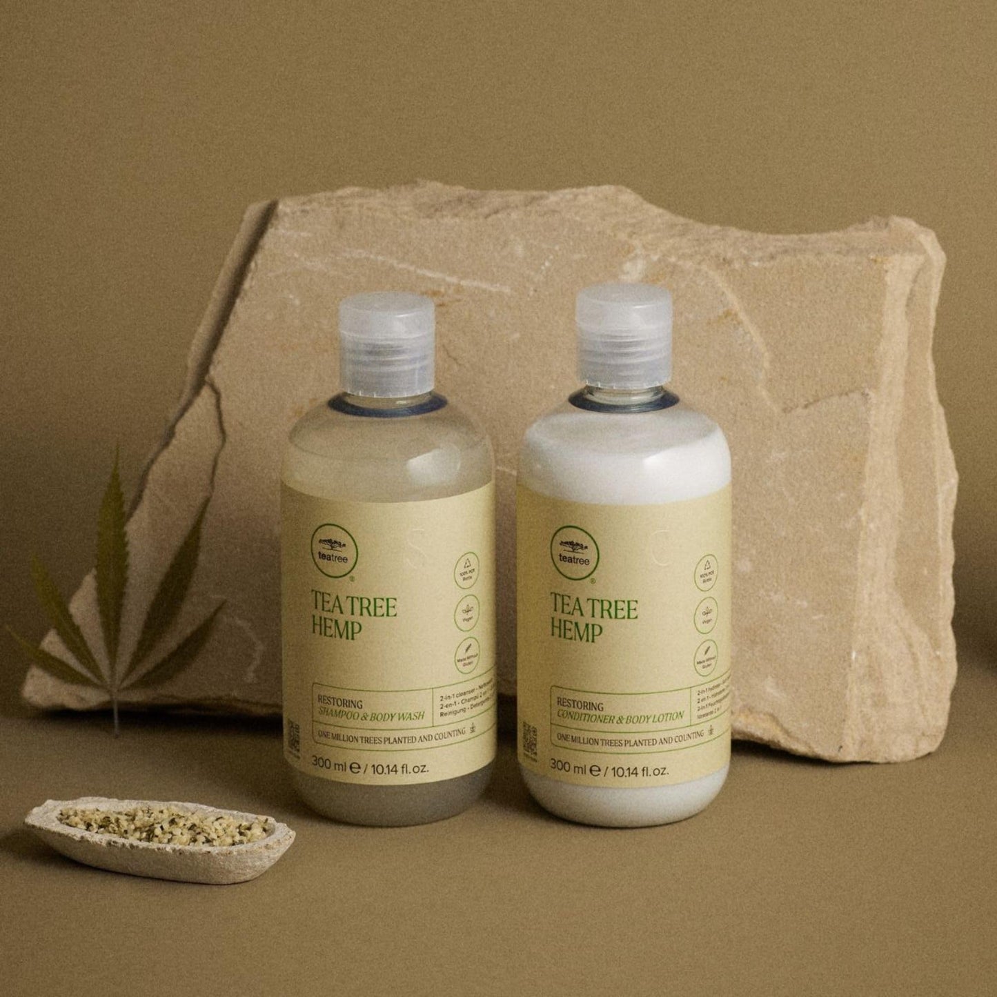 Tea Tree Hemp Restoring Shampoo & Body Wash, 2-in-1 Cleanser, For All Hair Types, 10.14 fl. oz.