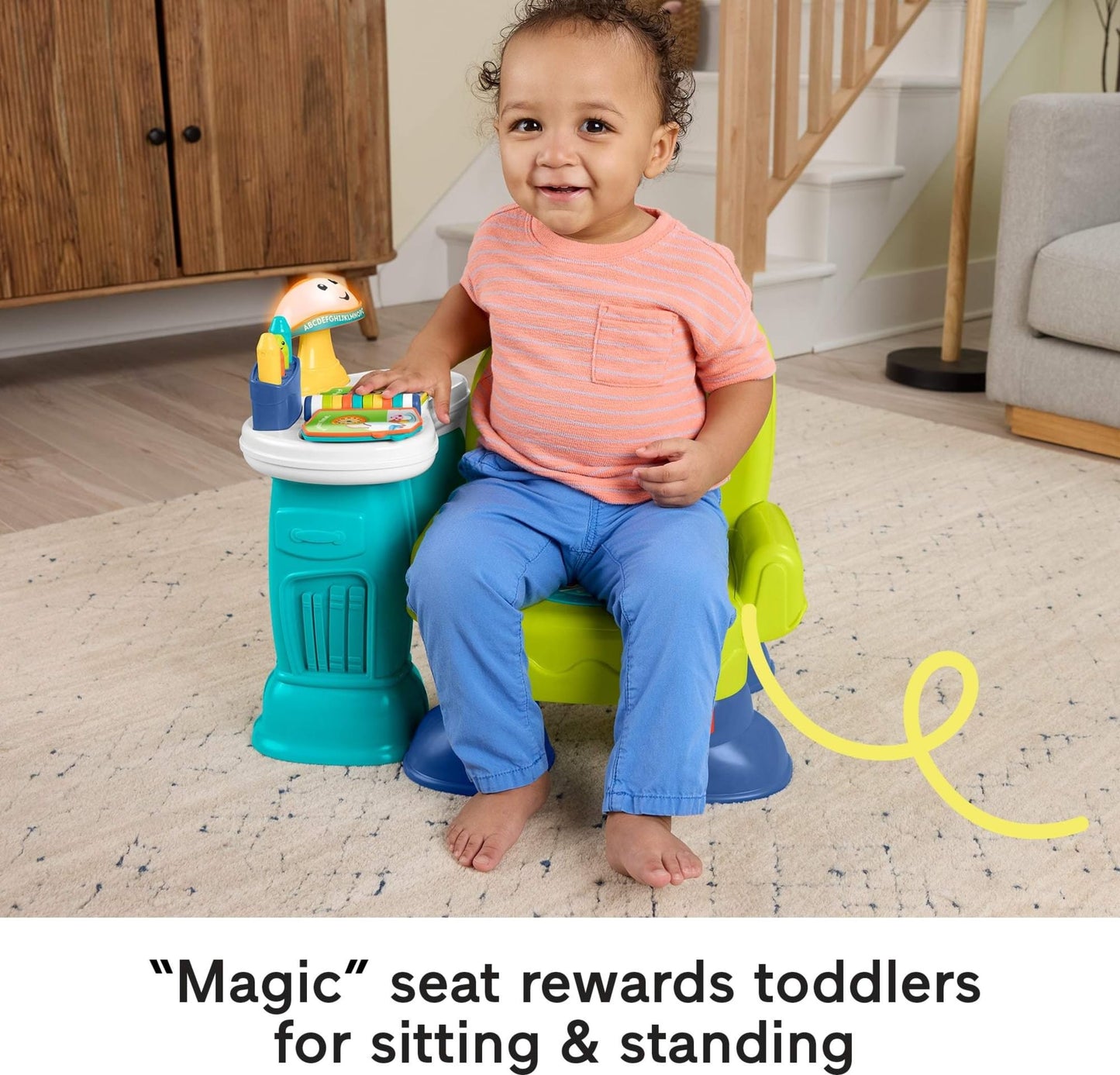 Fisher-Price Toddler Toy Laugh & Learn Song & Story Learning Chair with Music Lights & Activities for Kids Ages 1+ Years (Amazon Exclusive)