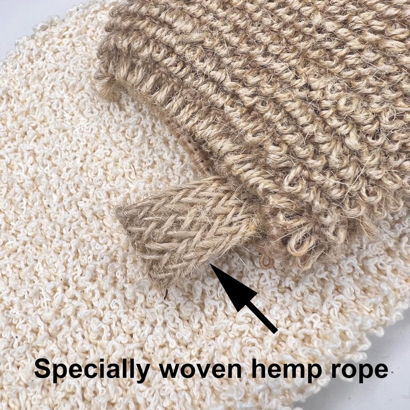 PPHAO BASIC - Bath Gloves for Shower - Bath Mitts Washcloths - Bath Gloves Exfoliating for Women and Men - Body Scrubbers for Use in Shower - Ramie and Jute Fiber - 2 Pack