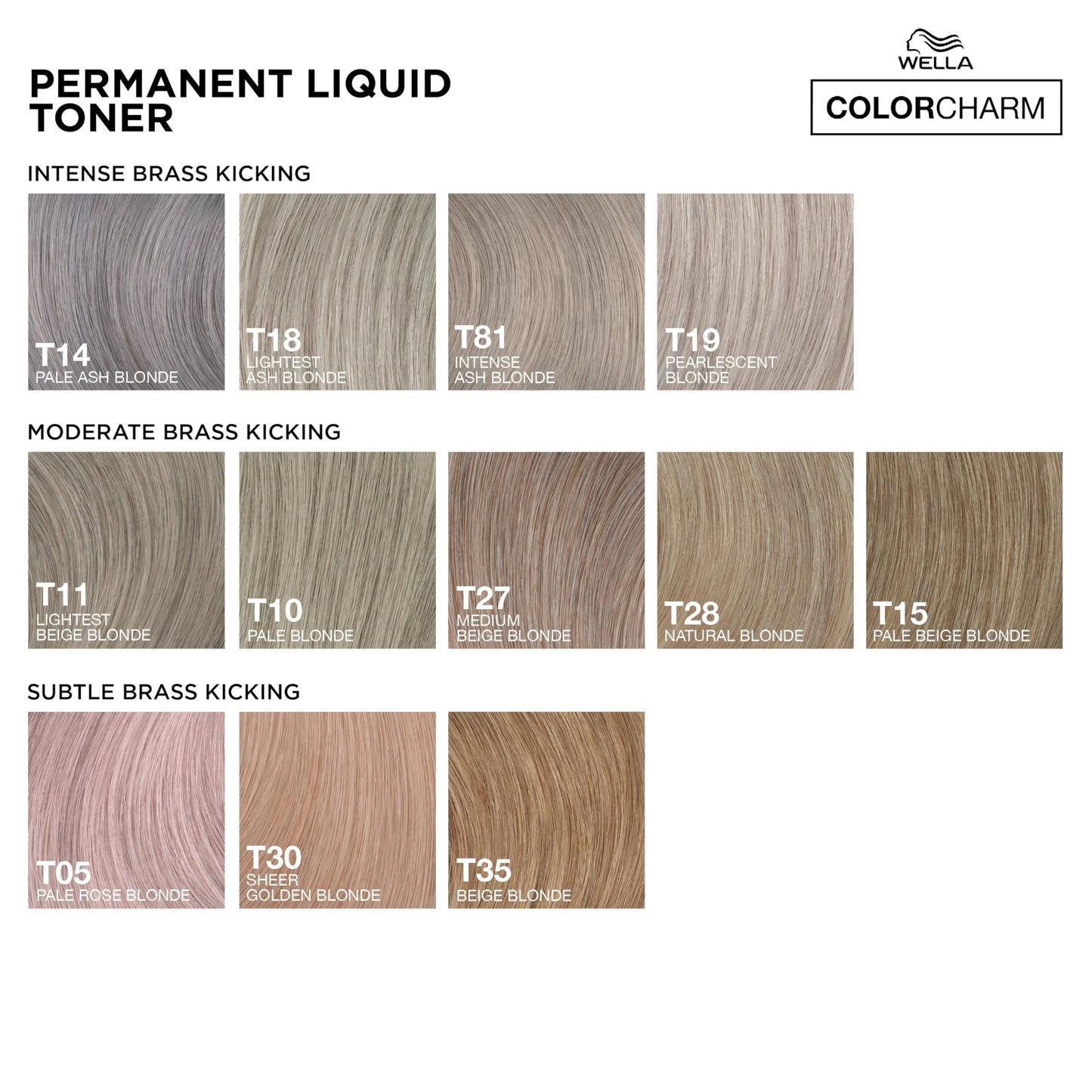 WELLA colorcharm Hair Toner, Neutralize Brass With Liquifuse Technology, T27 Medium Beige Blonde, 1.4 oz (Pack of 2)