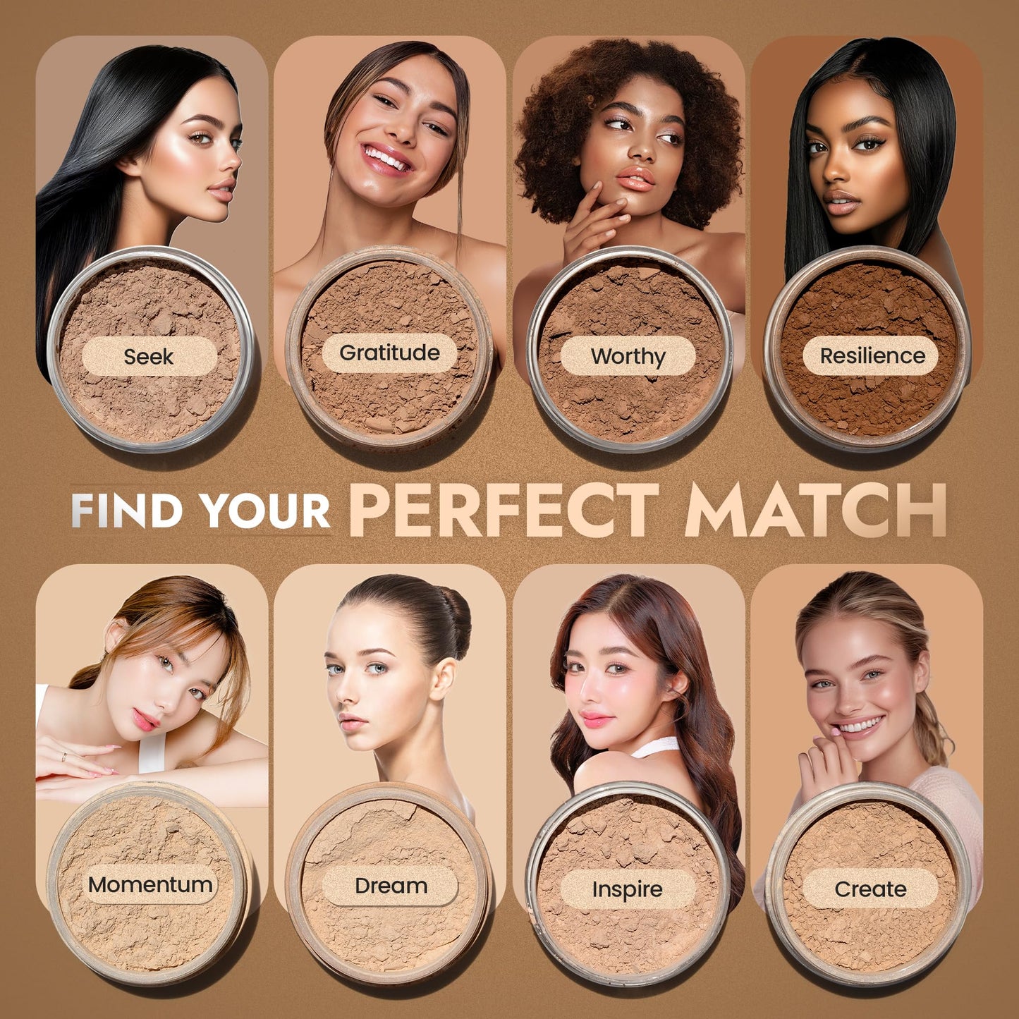 BaeBlu InstaFame Loose Powder Foundation, Create - Full Coverage Matte Natural Mineral Foundation for Sensitive & Acne-Prone Skin - Non-Nano Zinc, Titanium Dioxide Mineral Pigment, No Fillers/Binders