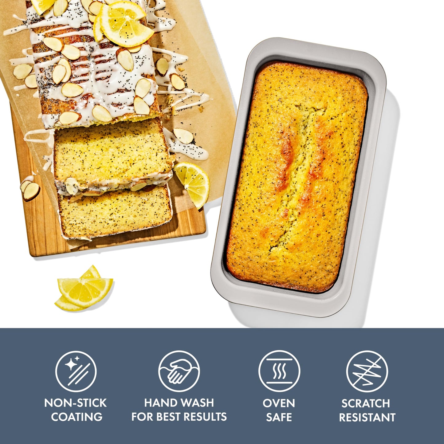 OXO Good Grips Non-Stick Pro Ceramic Coated Metal Bakeware 1Lb Loaf Pan – Storm Blue