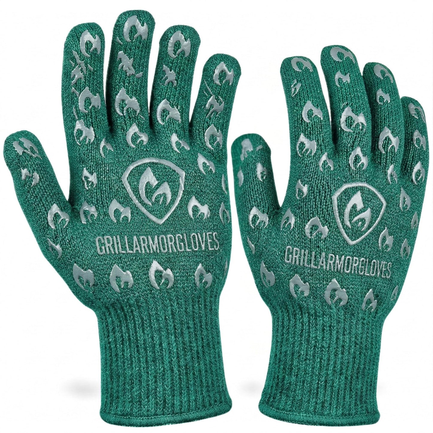 Grill Armor Oven Gloves with Fingers â 932°F Heat, Fire & Cut Resistant Mitts for BBQ, Grill, Cooking, Grilling, Baking, Smoker & Fire Pit