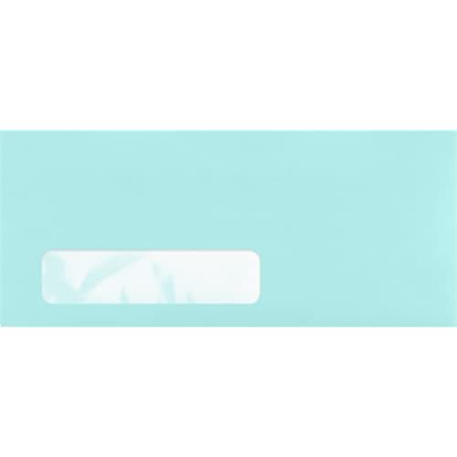 LUXPaper #10 Business Window Envelopes | 4 1/8" x 9 1/2" | Seafoam Blue | 80lb. Text | 250 Qty
