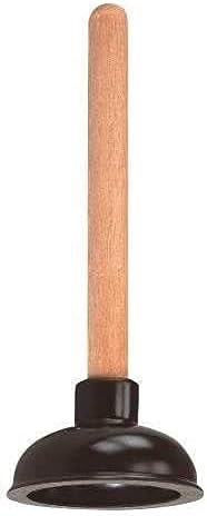 Rocky Mountain Goods Small Drain Plunger - 4" Rubber Head - Perfect Size for Unclogging Slow Sinks, Drains, Tubs and Showers - 9â Solid Wood Handle