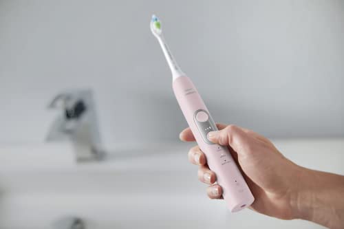 Philips Sonicare ProtectiveClean 6500 Rechargeable Electric Toothbrush, with Pressure Sensor, 3 Cleaning Modes, SmarTimer and QuadPacer, 14-Day Battery Life, Charging Travel Case, Pink, HX6462/06