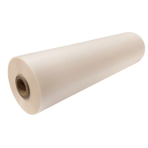 INTBUYING 12.5 in x 656 ft Matte Thermal Laminating Film BOPP Laminating Film Hot Roll Laminating Film, 1" Poly-in Core, 1 mil (28 mic) Thickness, Laminating Sheet Roll for Paper and Photo Laminating