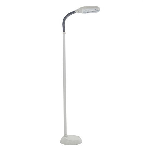 Adjustable Floor Lamp - Full Spectrum Natural Sunlight Lamp with Bendable Neck - Reading, Crafting, Esthetician Floor Light by Lavish Home (Beige)
