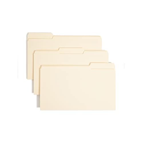 Smead Interior File Folder, 1/3-Cut Tab, Legal Size, Manila, 100 per Box (15230)