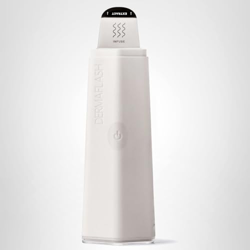 DERMAFLASH DERMAPORE+ Skin Care Device, Ultrasonic 2-in-1 Pore Extractor and Skincare Infuser, Stone
