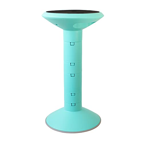 Storex Active Tilt Stool ? Ergonomic Seating for Flexible Office Space and Standing Desks, Adjustable 12-24 Inch Height, Teal (00325A01C)
