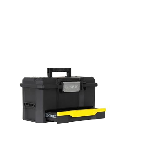 STANLEY Rolling Workshop Toolbox, Detachable Toolbox with Drawers, Flip Bin, Back Pocket, 7 Heavy Duty Wheels, 1-79-206